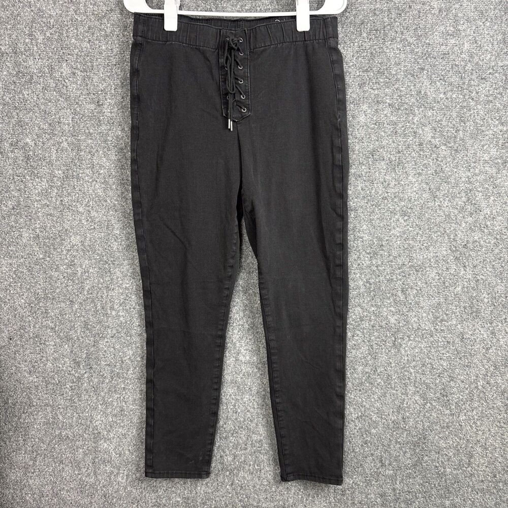 American Eagle Skinny Pull On Jeans Womens Size 12 Black 360 Next Level Stretch